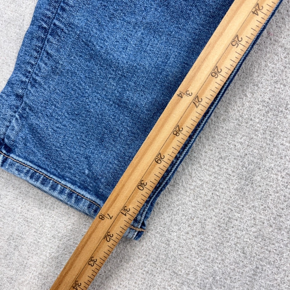 American Eagle Jeans Women 2 Long 90s Straight Leg Med Wash Stretch Denim - Picture 8 of 12